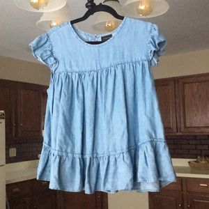 Babydoll chambray blouse